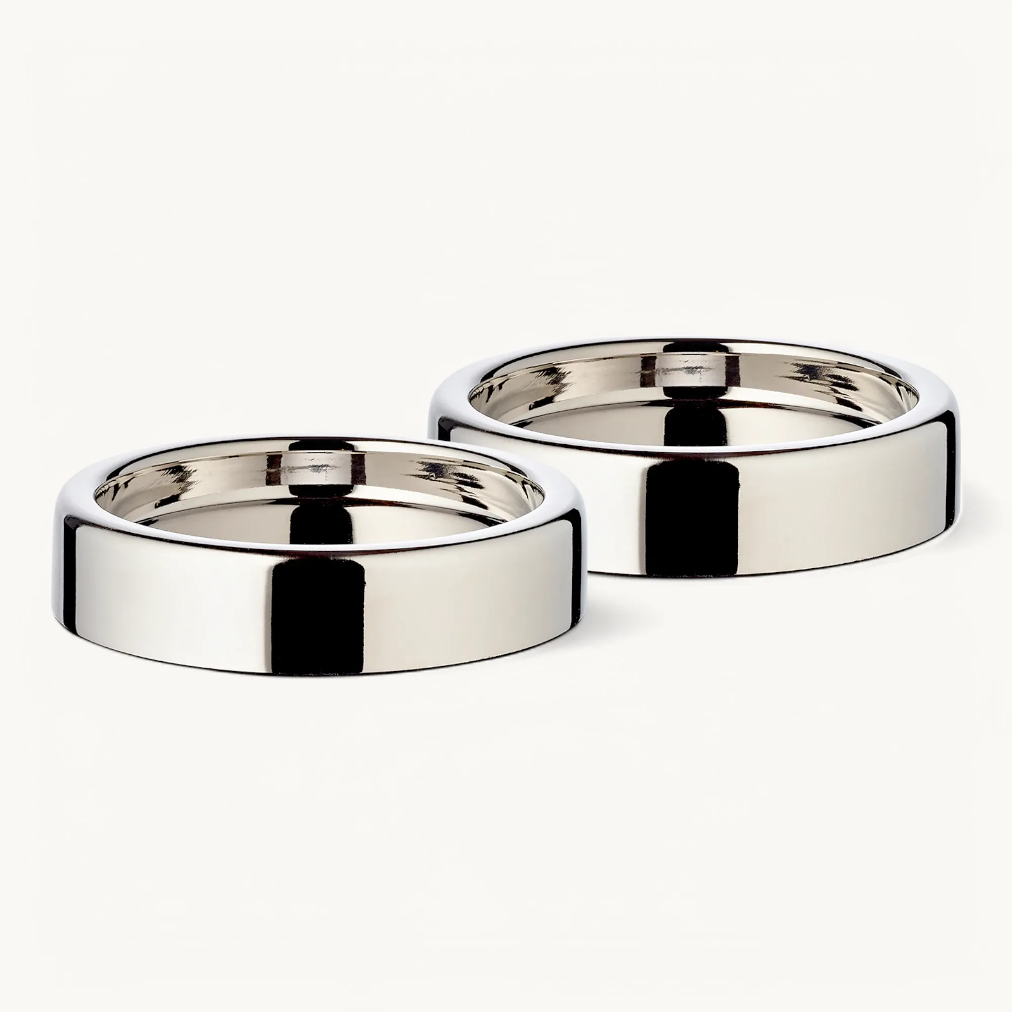 2er-Set Kerzenständer Sanremo (ø 10 cm), vernickelt, für Stumpenkerzen ø 8 cm